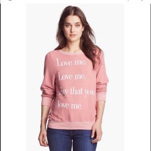 Wildfox sweatshirt. Pink